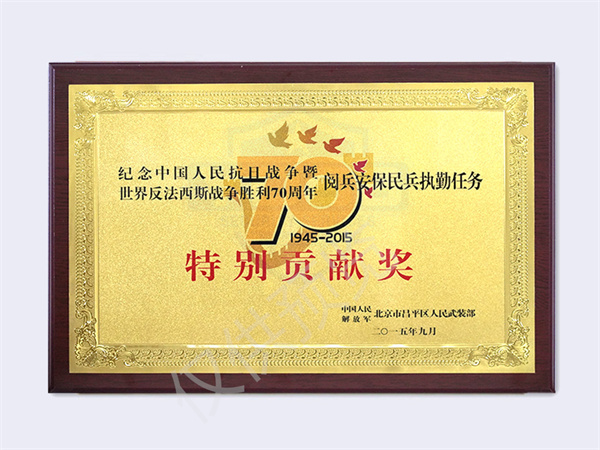 2015閱兵安保民兵執(zhí)勤特別貢獻(xiàn)獎(jiǎng)